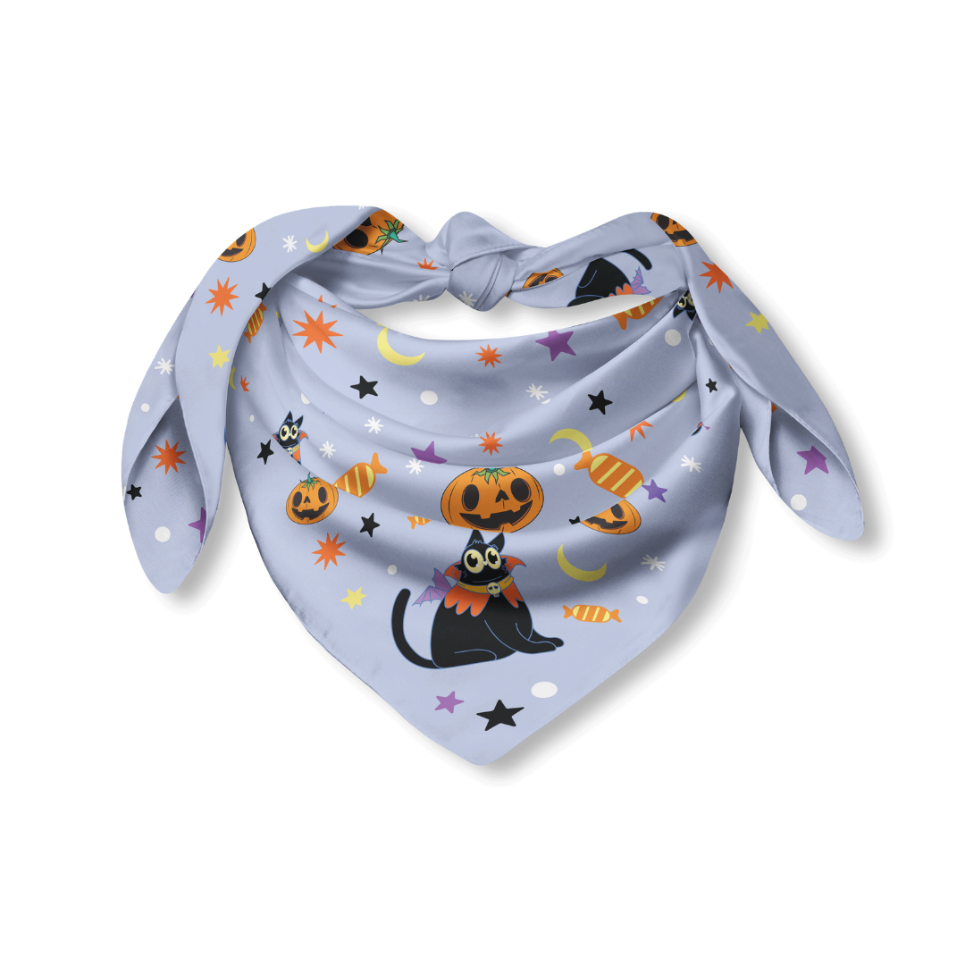 Halloween Bandana - Pumpkins and Cats