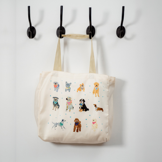 Colorful Dogs Tote Bag
