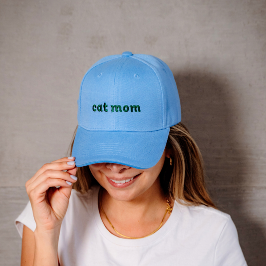Cat Mom Cap - Baby Blue