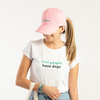 Camiseta Mujer - cool people have dogs / verde oscuro y verde claro