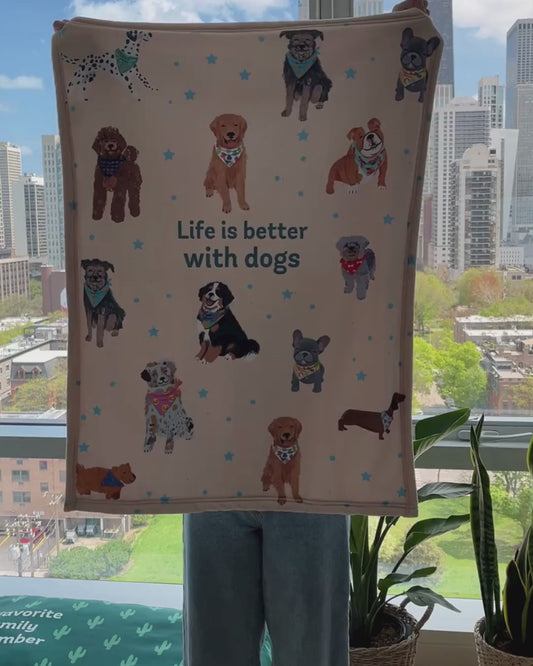 Dogs with bandanas Blanket